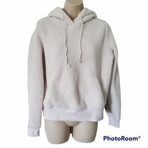 BANANA REPUBLIC Sherpa Hoodie White Size XS